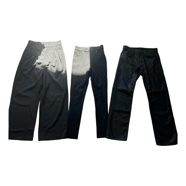 Three pairs black trousers