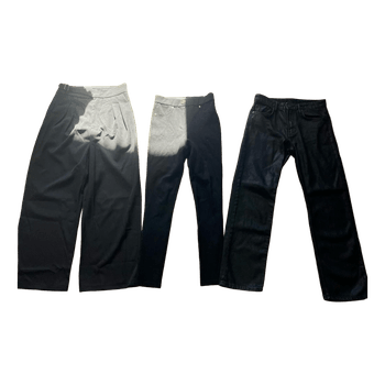 Three pairs black trousers