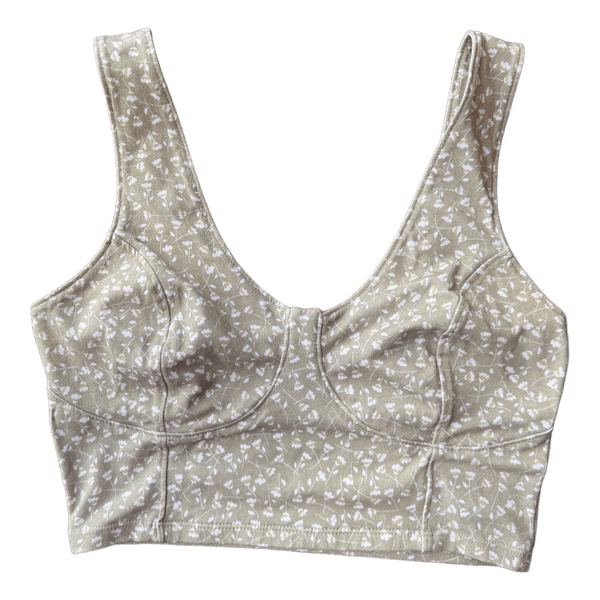 Monki floral corset top cotton
