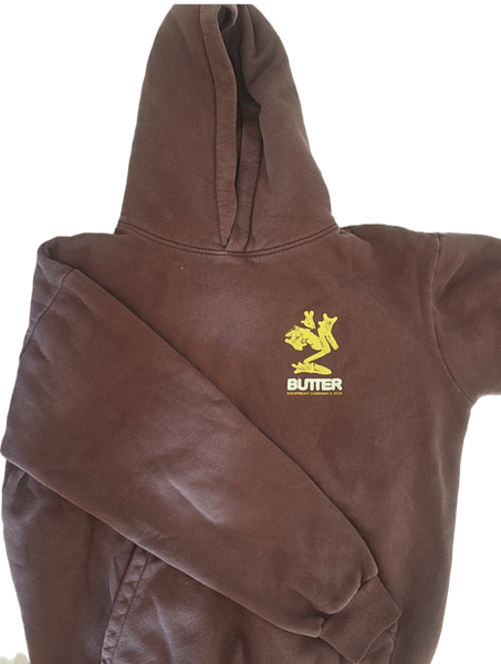 Brun butter hoodie med print