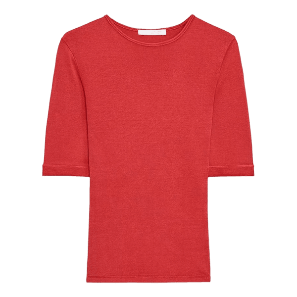 Rød kortærmet t-shirt