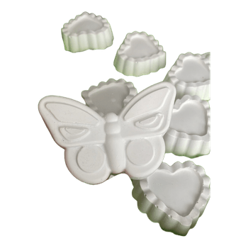 White butterfly shaped decorations