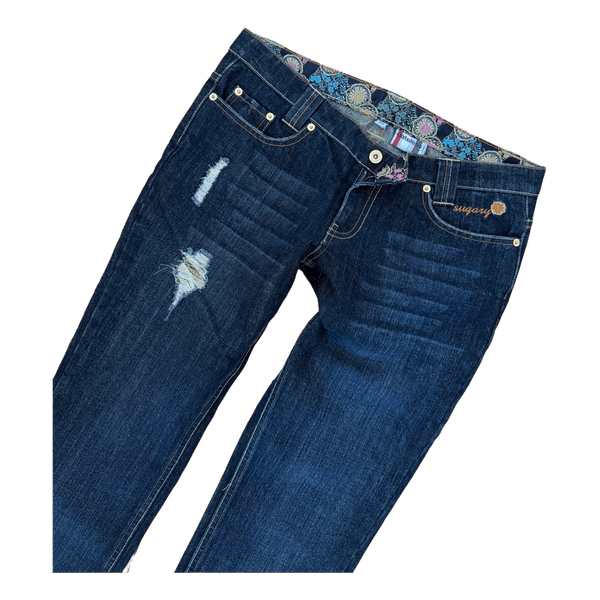 Dark blue straight jeans