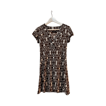 Brown floral summer dress