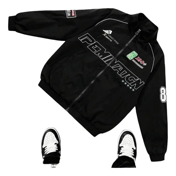 Black racing jacket