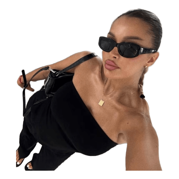 Black rectangular sunglasses