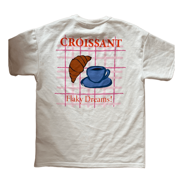 Hvid Pieces t-shirt med print