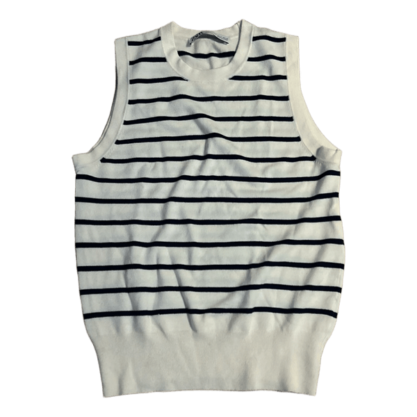 Stribet strikvest