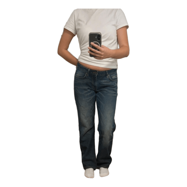 Blå denim jeans