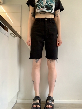 Black Dejour cut-off shorts