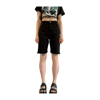 Black Dejour cut-off shorts
