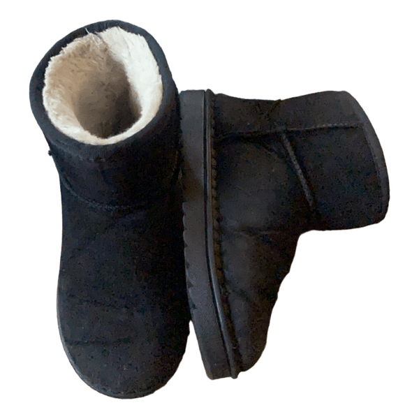 Black fleece lined ankle boots
