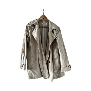 Beige trench coat