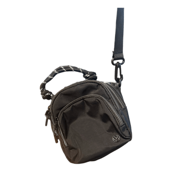 Black nylon crossbody bag
