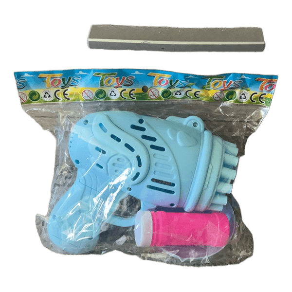 Blue bubble gun toy