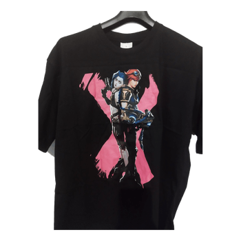 T-shirt noir imprimé Arcane jinx et VI
