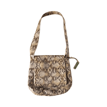 Snake print shoulder bag