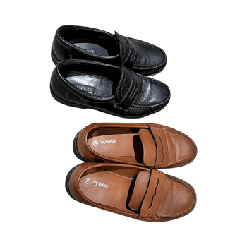 Mustat ja ruskeat mokkasiinikengät 2 kpl