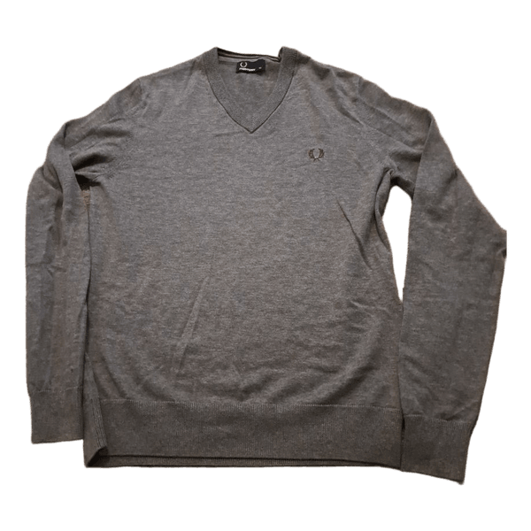Harmaa Fred Perry neule xs aito