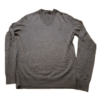 Harmaa Fred Perry neule xs aito