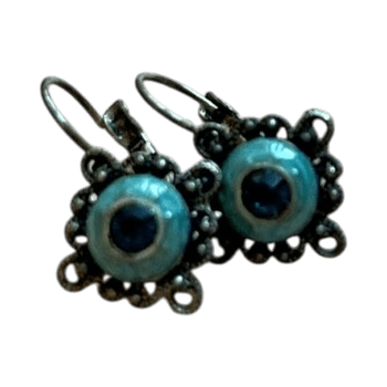 Turquoise eye drop earrings