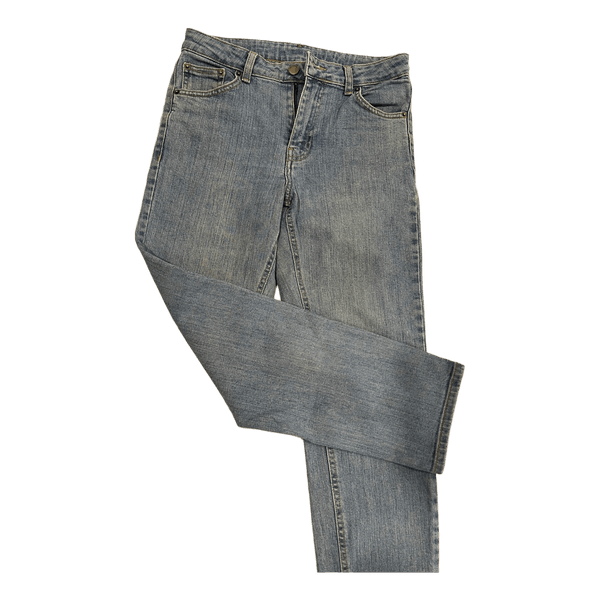 Blue denim straight jeans