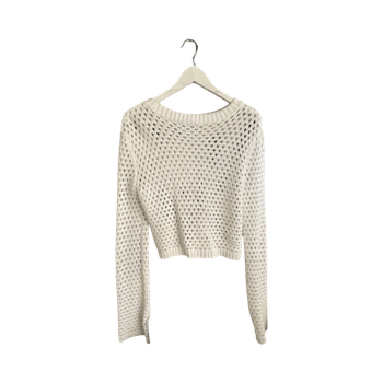 White open knit sweater
