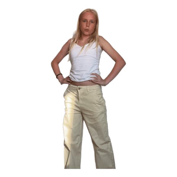 Lysegule wide-leg bukser