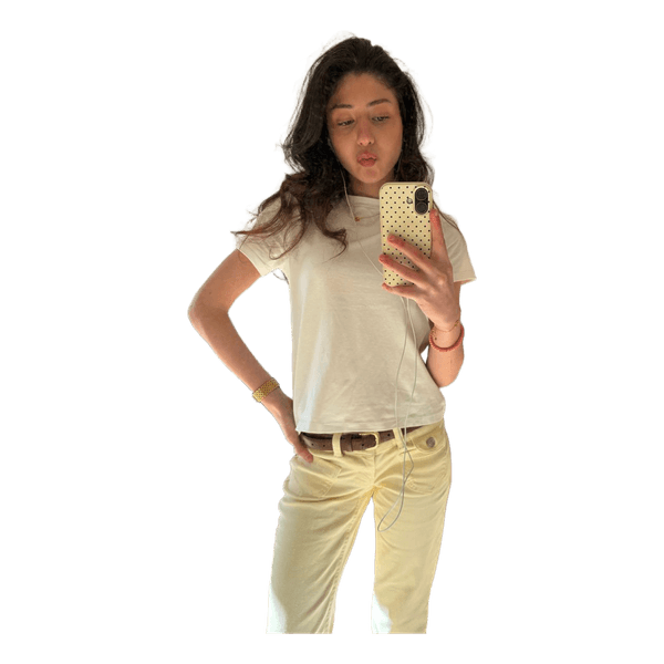 Yellow low rise pants