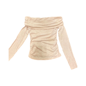 Pink off-shoulder long sleeve topp