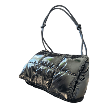 Black quilted shoulder bag