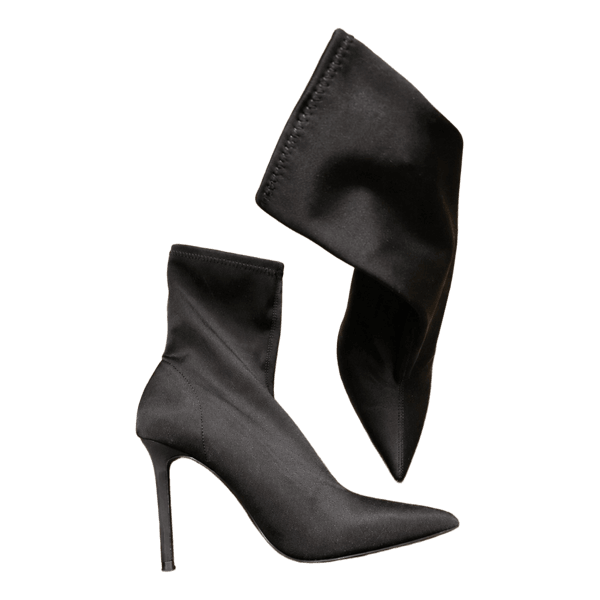 Black pointed ankle boots