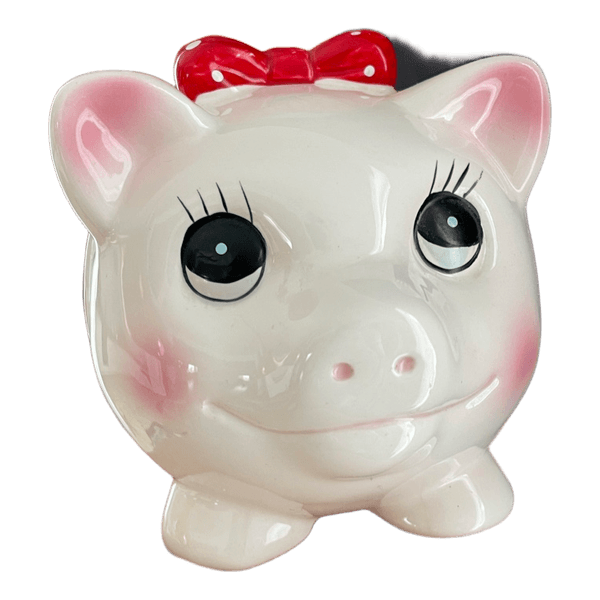 Ceramic pig piggy bank