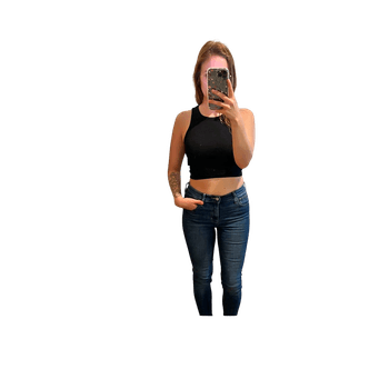 Black cropped tank top
