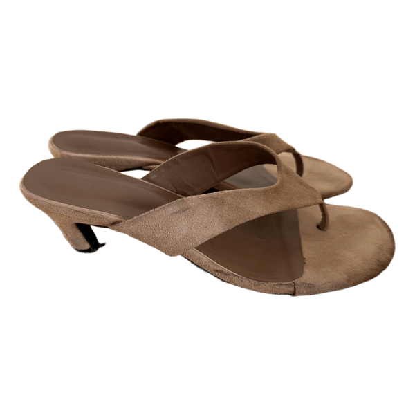 Beige sandaler med hæl