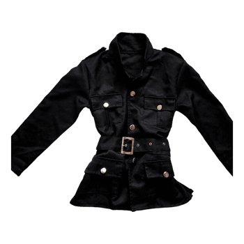 Black belted utility jacket