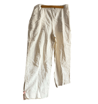 Beige linen trousers