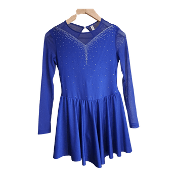 Blue embellished skating dress