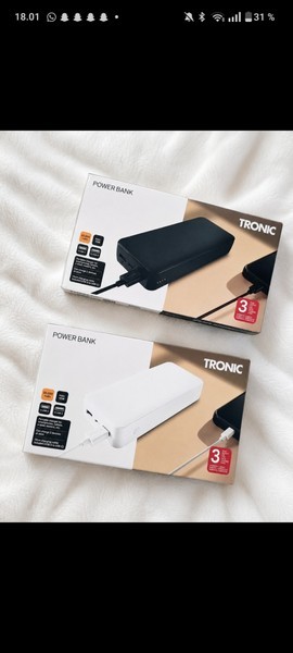 🔋 Uudet/ avaamattomat TRONIC Powerbank PIKALATAUKSELLA 20 000 mAh – uusi pakkauksessa