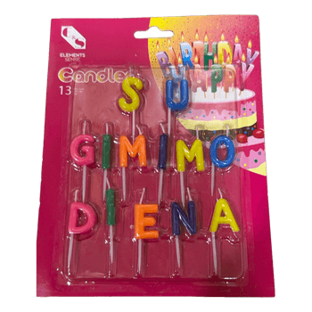 Gimtadienis cake candles