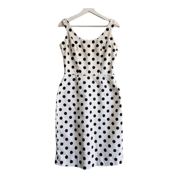Vintage white polka dot dress