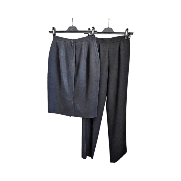 Klementi Black Classic Set – Trousers & Skirt | Minimal Office Style