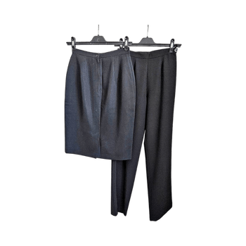 Klementi Black Classic Set – Trousers & Skirt | Minimal Office Style