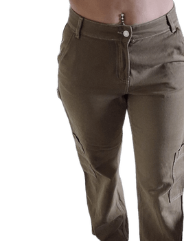 Khaki cargo trousers