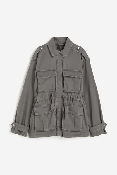 Utility cotton fleece jacket