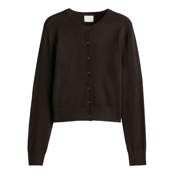 Brun cardigan med knapper