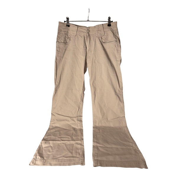 Beige flare jeans