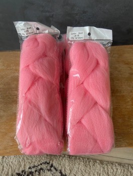 Pink synthetic hair