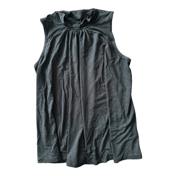 Black sleeveless top