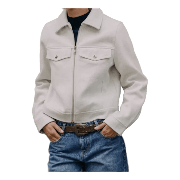 Cream zip-up jacket